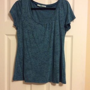 🍁Maurices blue green see-through top